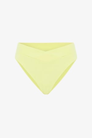Sarı V Kesimli Slip Bikini Altı