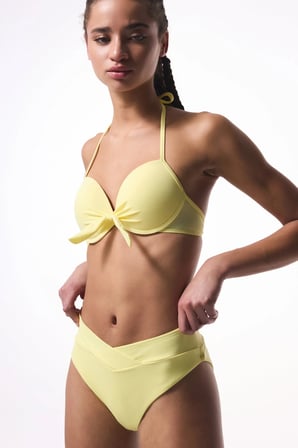 Sarı V Kesimli Slip Bikini Altı