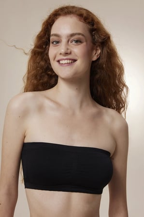 Nu Basic Strapless Siyah  Sütyen
