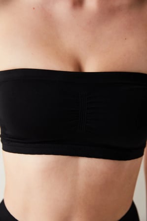Nu Basic Strapless Siyah  Sütyen
