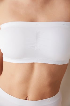Nu Basic Strapless Optik Beyaz Sütyen
