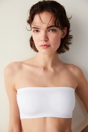 Nu Basic Strapless Optik Beyaz Sütyen