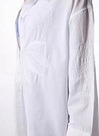 Penti Normal Gömlek Yaka Beyaz Kadın Gömlek PL857XU125IY