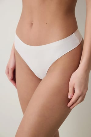 Invisible Laser Cut Tanga Bej Külot