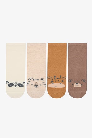 Erkek Çocuk Animals Çok Renkli 4lü Soket Çorap