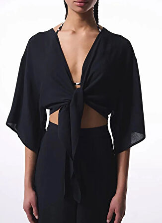 Penti V Yaka Siyah Kadın Büstiyer PL7P5YGV25IY