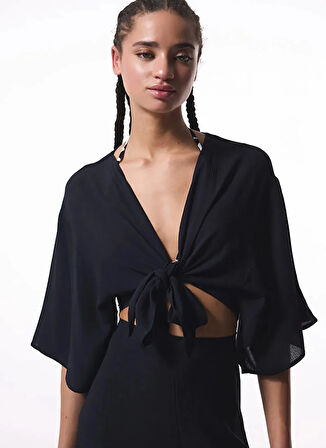 Penti V Yaka Siyah Kadın Büstiyer PL7P5YGV25IY