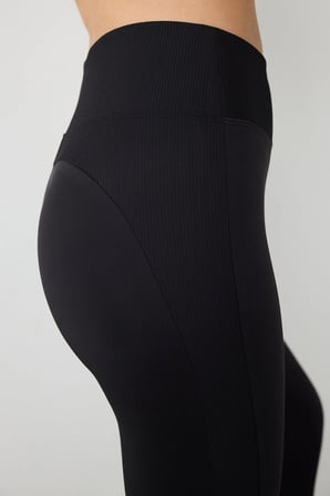 Waist Siyah Tayt
