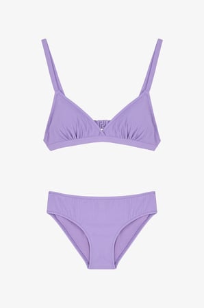 Lila Genç Kız Amaris Üçgen Bikini Takımı