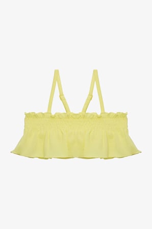 Sarı Kız Çocuk Lilly Lemon Fırfırlı Bandeau Bikini Takımı