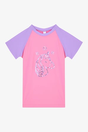 Lila Kız Çocuk Sweet Unicorn UV Korumalı Üst