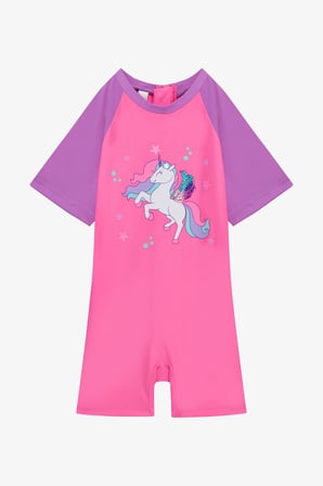 Mor Kız Çocuk Sweet Unicorn UV Korumalı Mayo