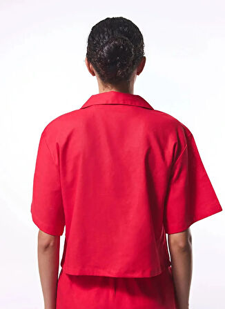 Penti Normal Gömlek Yaka Kırmızı Kadın Gömlek PL5443T425IY