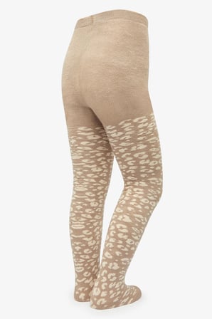 Kız Çocuk Pretty Leopard Towel Acı Kahverengi Külotlu Çorap