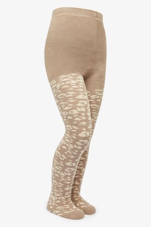 Kız Çocuk Pretty Leopard Towel Acı Kahverengi Külotlu Çorap
