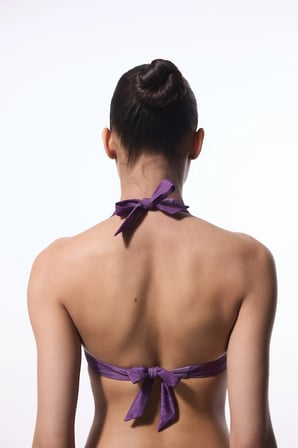 Mor Flora Hot Tokalı Bikini Üstü