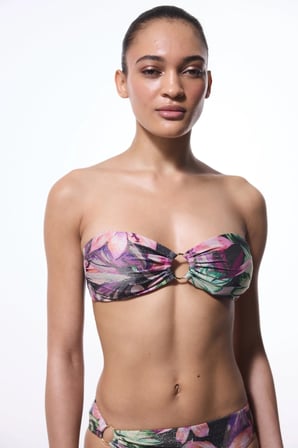 Briella Çiçekli Straplez Bikini Üstü