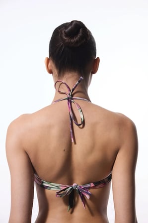Briella Çiçekli Straplez Bikini Üstü