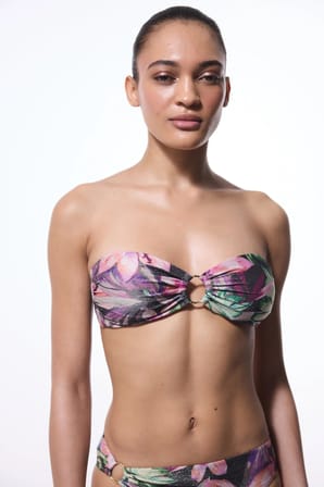 Briella Çiçekli Straplez Bikini Üstü