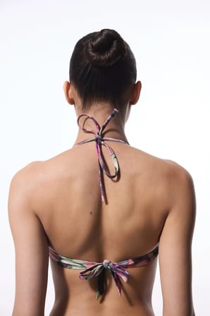 Briella Çiçekli Straplez Bikini Üstü
