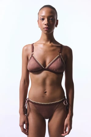 Açık Kahverengi Emery Üçgen Bikini Üstü