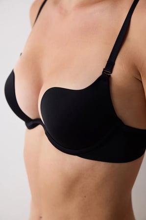 Shelly Push Up Siyah Balenli Sütyen