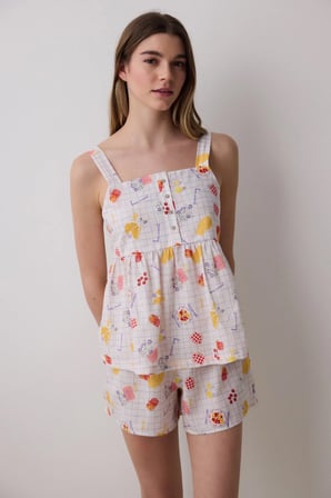 Bon Vivant Çok Renkli Atlet Pijama Üstü
