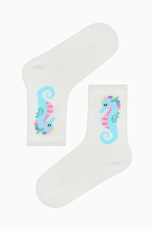 Kız Çocuk Mint Unicorn Çok Renkli 4lü Soket Çorap