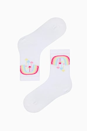 Kız Çocuk Rainbow 4lü Soket Çorap