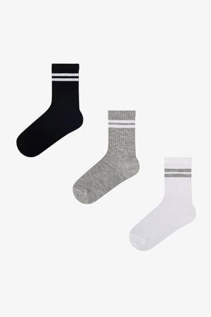 Erkek Çocuk Lines 3lü Tenis Çok Renkli Soket Çorap