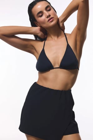 Siyah Skirt Deniz Şortu