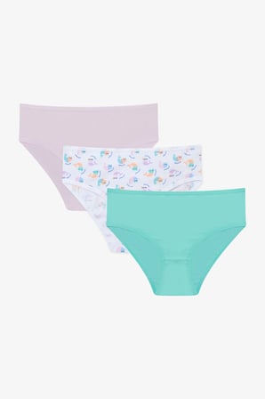 Kız Çocuk Purrmaid Çok Renkli 3lü Slip Külot