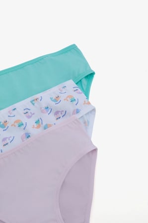 Kız Çocuk Purrmaid Çok Renkli 3lü Slip Külot