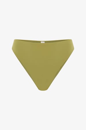 Yeşil High Leg Slip Bikini Altı