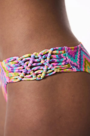 Zigzag Makrome Düşük Bel Bikini Altı