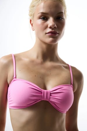 Açık Pembe Bia Straplez Knot Bikini Üstü