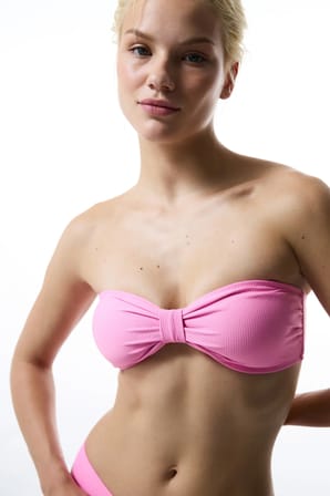 Açık Pembe Bia Straplez Knot Bikini Üstü
