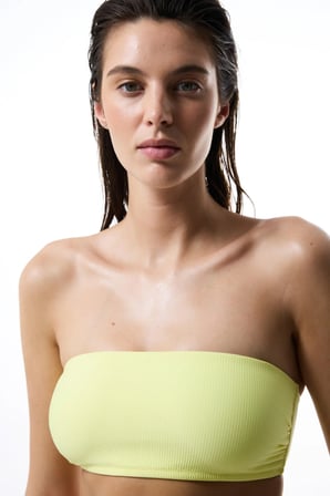 Sarı Nora Straplez Bikini Üstü