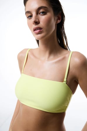 Sarı Nora Straplez Bikini Üstü