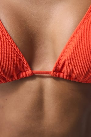 Turuncu Sona Üçgen Bikini Üstü