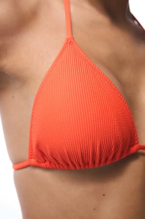 Turuncu Sona Üçgen Bikini Üstü