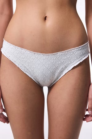 Kırık Beyaz Arizona Fırfırlı Slip Bikini Altı
