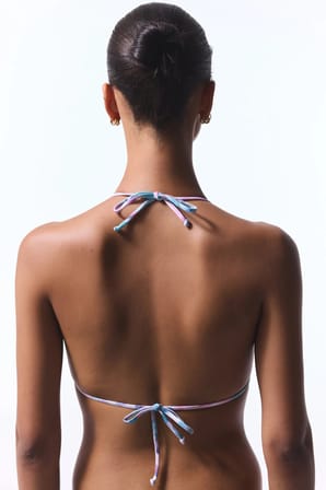 Renkli Lula Mikro Üçgen Bikini Üstü 