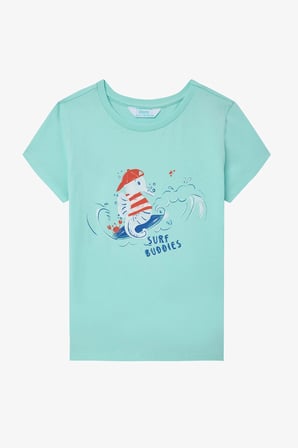 Erkek Çocuk Surf Buddies Pamuklu 2li Pijama Takımı