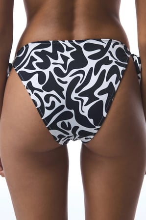 Tint Zebra Desenli Bağlamalı Düşük Bel Bikini Altı