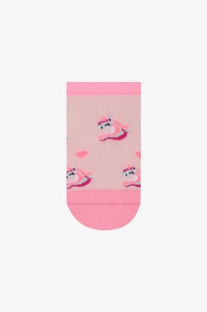 Kız Çocuk Unicorn Heart 4lü Çok Renkli Patik Çorap