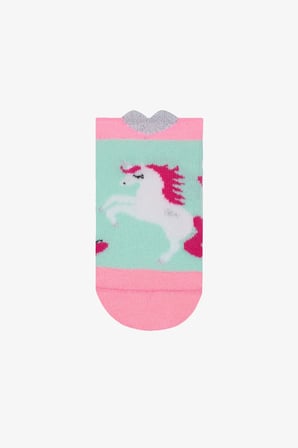 Kız Çocuk Unicorn Heart 4lü Çok Renkli Patik Çorap