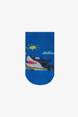 Erkek Çocuk Shark 4lü Çok Renkli Patik Çorap