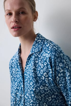 Penti Aging Collagen Leopar Gömlekli Pantolon Pijama Takımı