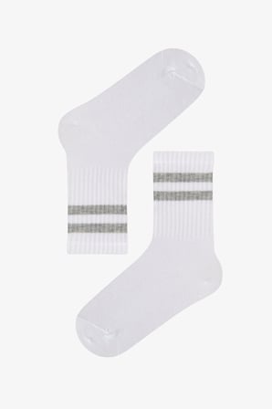 Erkek Çocuk Lines 3lü Tenis Beyaz Soket Çorap